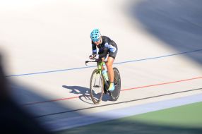 Elena Novikova during an attempt to set a record