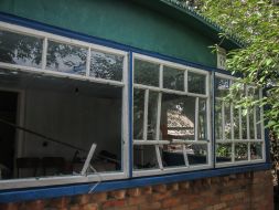 Dwelling house, destroyed as a result of a missile hit