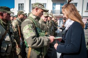Sending of fighters of the battalion of the patrol police to ATO zone