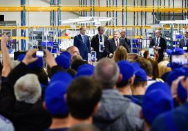 Petro Poroshenko at the opening of the plant Leoni AG