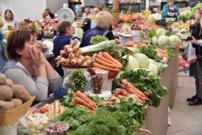 The Krakow market in Lviv