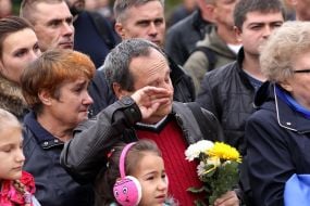Relatives of the dead soldiers