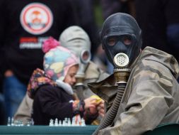 Meeting near the ArcelorMittal Krivoy Rog plant