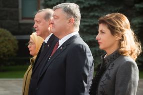 Петр Порошенко, Марина Порошенко, Реджеп Эрдоган и Эмине Эрдоган