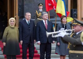 Petro Poroshenko, Marina Poroshenko, Recep Erdogan and Emine Erdogan
