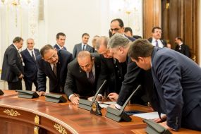 Petro Poroshenko and Recep Erdogan