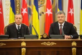 Petro Poroshenko and Recep Erdogan