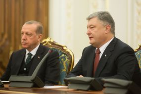 Petro Poroshenko and Recep Erdogan