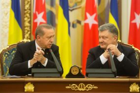 Petro Poroshenko and Recep Erdogan