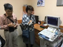 Representatives of the delegation of the Japanese association "Chernobyl-Tyubu"