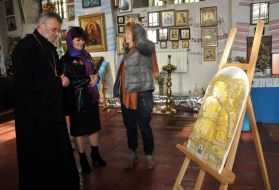 Gypsum bas-relief "Icon of memory"