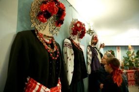 Traditional Ukrainian wedding dress