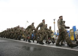 Pupils of the Kiev military lyceum named after Ivan Bogun