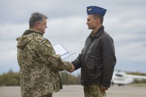 Petro Poroshenko during the awards ceremony