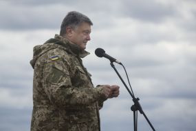 Petro Poroshenko arrives in Zhytomyr region