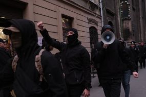 Participants of March of glory of the Ukrainian Insurgent Army