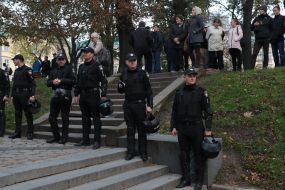 Participants of March of glory of the Ukrainian Insurgent Army