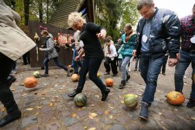 Участники "Забега с тыквой"