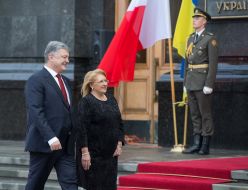 Petr Poroshenko and Marie-Louise Coleiro Preca