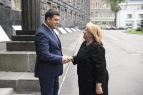 Petr Poroshenko and Marie-Louise Coleiro Preca
