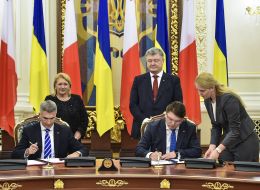 George Vella, Igor Zhdanov, Petr Poroshenko and Marie-Louise Coleiro Preca
