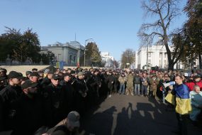 Yegor Sobolev speaks before the rally