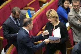 Oleg Lyashko and Olga Bohomolets