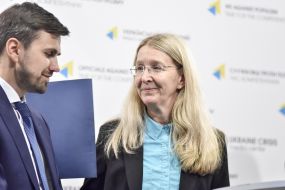 Ulyana Suprun, Alexander Linchevsky and Pavel Kovtonyuk