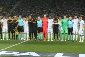 Players FC "Dynamo" (Kiev) and FC "Young Boys" (Switzerland)