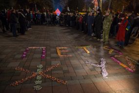Participants of the rally near