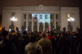 Participants of the rally near