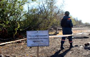Mine clearance in Lugansk region