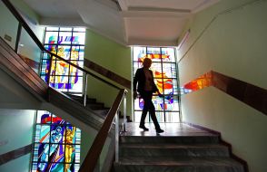 Administrative building of the Chernobyl nuclear power plant