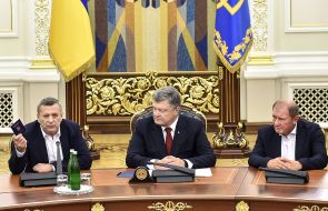 Petro Poroshenko, Ilmi Umerov and Akhtem Chiogoz