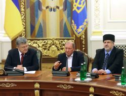 Petro Poroshenko, Ilmi Umerov, Refat Chubarov