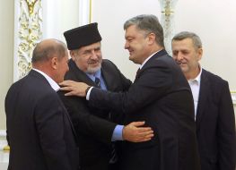 Petro Poroshenko, Ilmi Umerov, Akhtem Chiogoz, Refat Chubarov