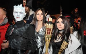 Participants of the festival "ZombieFEST"