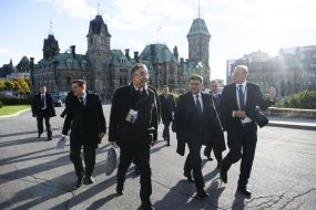 Roman Vashchuk, Volodymyr Groisman and Andriy Shevchenko