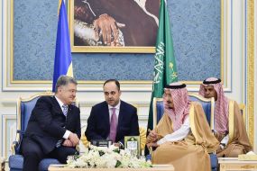Petro Poroshenko and Salman ibn Abdul-Aziz Al Saud