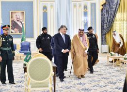 Petro Poroshenko and Salman ibn Abdul-Aziz Al Saud