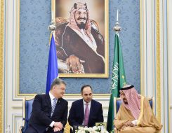 Petro Poroshenko and Salman ibn Abdul-Aziz Al Saud