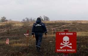 Mine clearance in Lugansk region