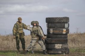 Schoolchildren at the Polygon