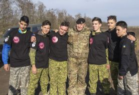 Schoolchildren at the Polygon