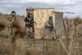 Schoolchildren at the Polygon