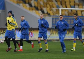 Open training of the national team of Ukraine on football