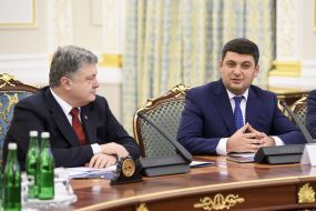 Vladimir Groysman and Petro Poroshenko