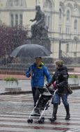 Wet snow in Kiev