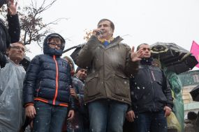 Mikheil Saakashvili with his son Nicholas