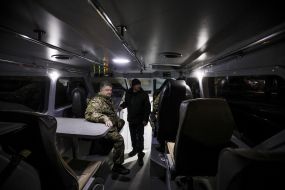 Petro Poroshenko on a boat